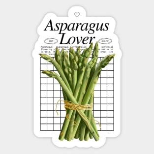 Asparagus Lover - Real Vegetables Food Sticker